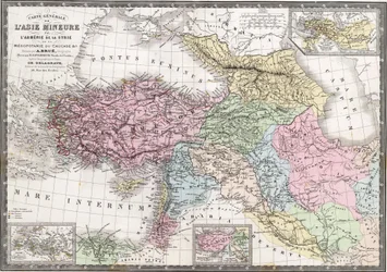 Generalkarte von Kleinasien, Armenien, Syrien, Mesopotamien und dem Kaukasus